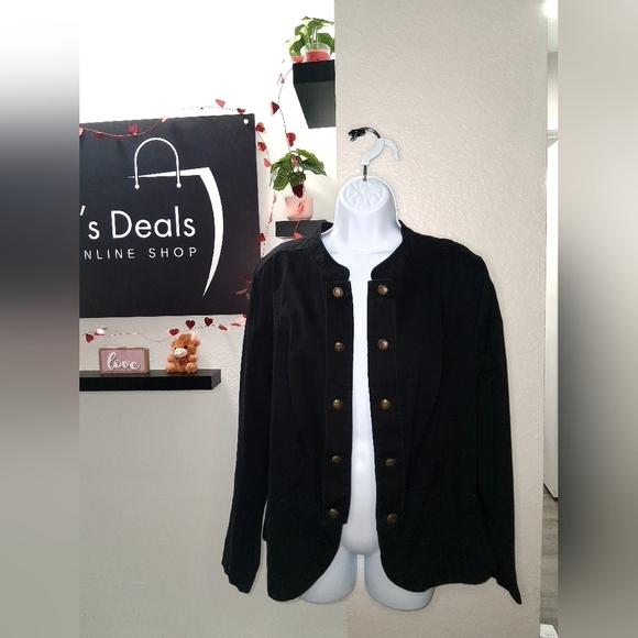 Torrid Black Women's Blazer with Gold Buttons - Picture 7 of 14